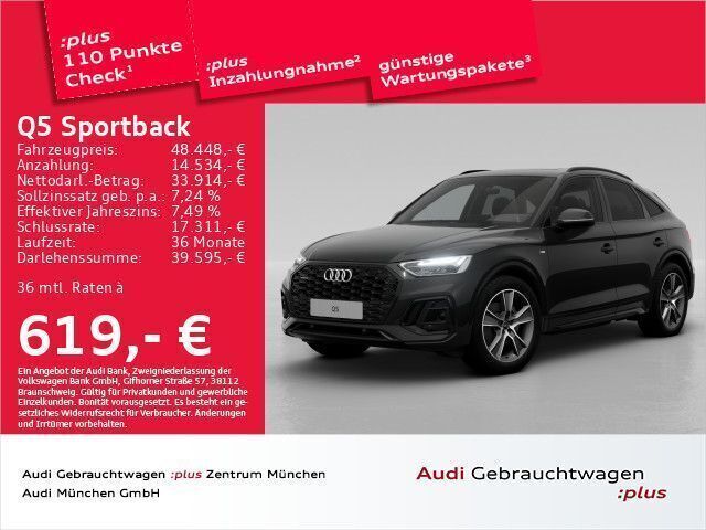 Mythosschwarz metallic Gebraucht 2024 Audi Q5 Sportback Ambiente SUV | 54.472 € (Teuer) - Bild 1/2
