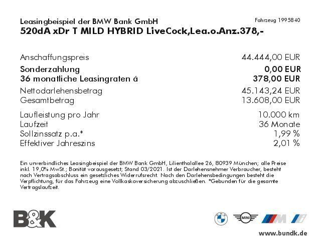 Gebraucht BMW 520 Luxury Line 190 PS (139 kW) 2020 Weiß metallic Kombi