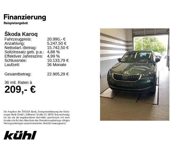 Grün Gebraucht 2019 Skoda Karoq Ambition SUV | 20.689 € (Fairer Preis) - Bild 1/2