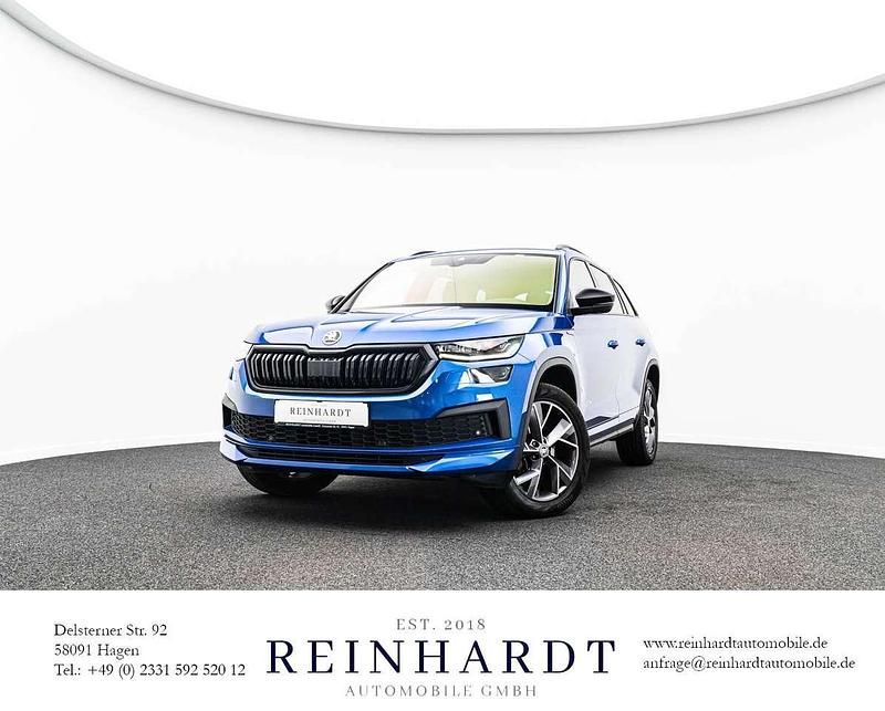 Raceblau metallic Gebraucht 2022 Skoda Kodiaq SportLine SUV | 34.930 € (Fairer Preis) - Bild 1/3