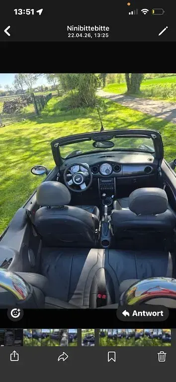 Usata Mini Cooper Cabriolet 116 CV (85 kW) 2004 Blu Cabrio