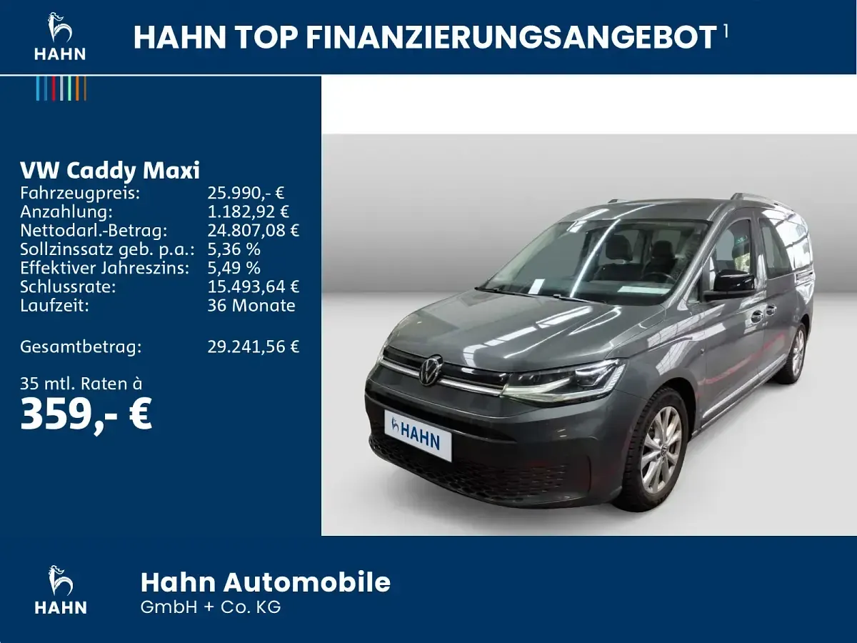 Gebraucht VW Caddy Maxi Style 122 PS (89 kW) 2021 Grau Van / Kleinbus