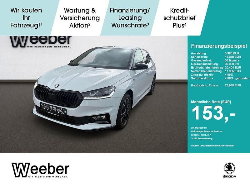 Weiß Gebraucht 2025 Skoda Fabia Monte Carlo Limousine | 23.980 € (Fairer Preis) - Bild 1/4