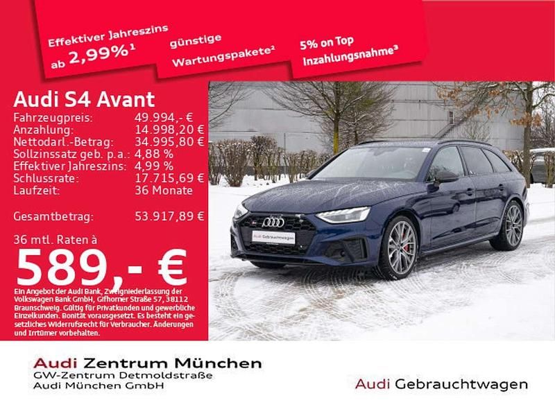 Navarrablau metallic Gebraucht 2022 Audi S4 Design Kombi | 49.994 € (Etwas zu teuer) - Bild 1/1