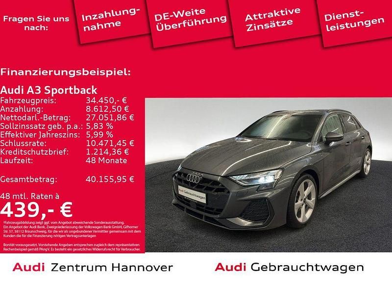 Gebraucht Audi A3 S-Line 150 PS (110 kW) 2024 Daytonagrau perleffekt Limousine