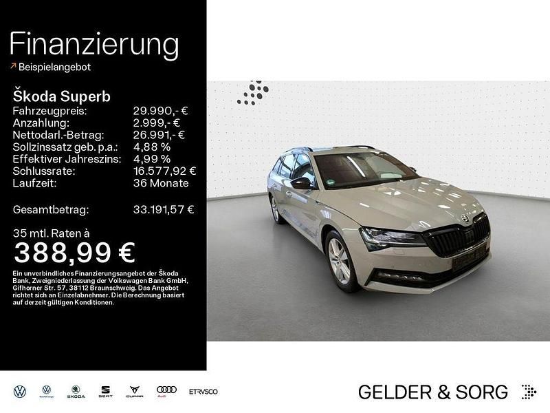 Steelgrau Gebraucht 2022 Skoda Superb SportLine Kombi | 29.990 € (Teuer) - Bild 1/3