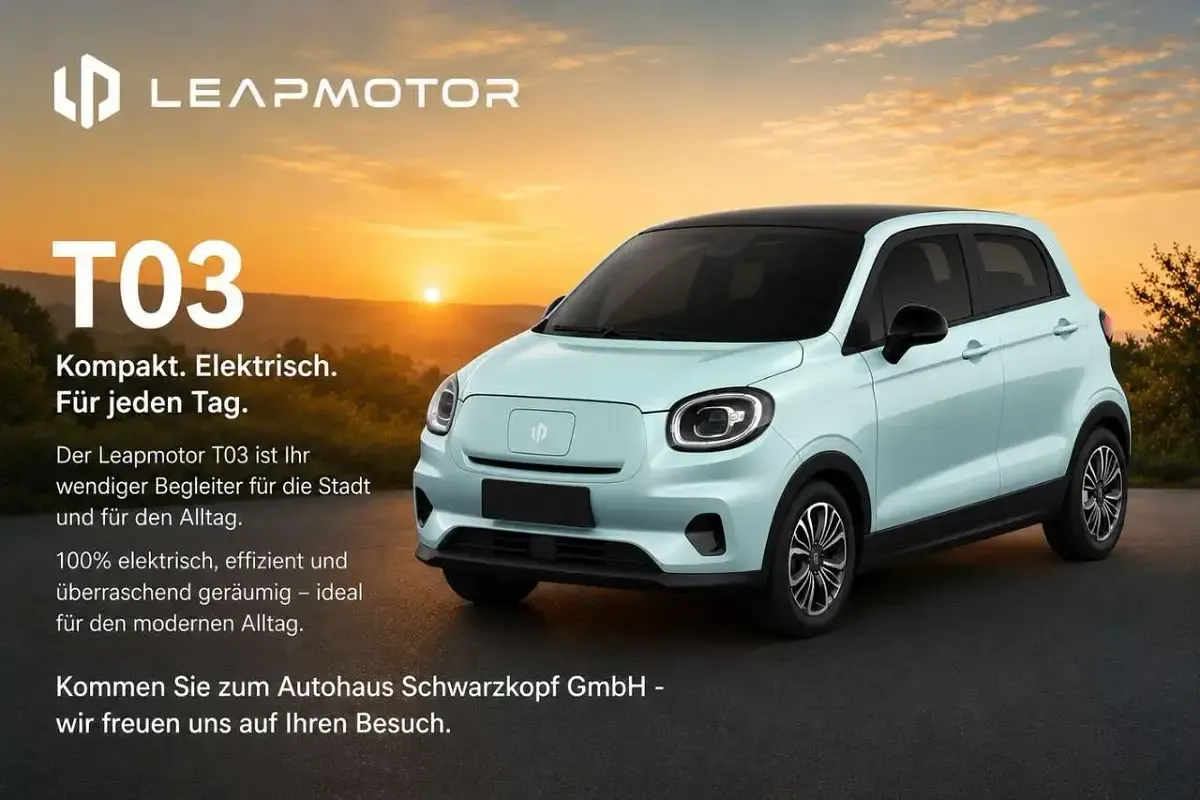 Neu Leapmotor T03 69 kW (95 PS) 2026 Carribean blue Kleinwagen
