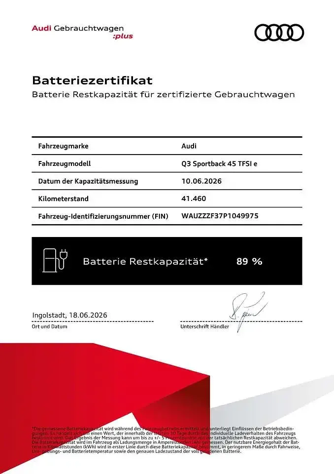 Gebraucht Audi Q3 Sportback Basis 245 PS (180 kW) 2022 Mythosschwarz metallic SUV