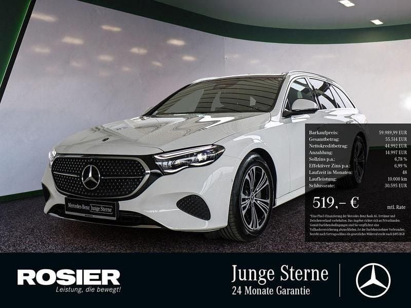 Weiss / polarweiß Gebraucht 2024 Mercedes E450 Advanced Plus Kombi | 59.990 € - Bild 1/3