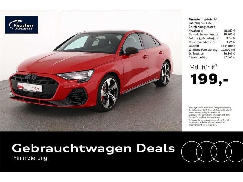 Rot Gebraucht 2024 Audi S3 Ambiente Limousine | 49.980 € (Fairer Preis) - Bild 1/4