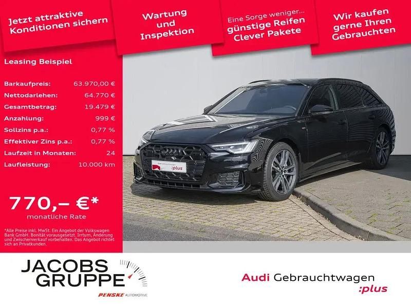 Schwarz Gebraucht 2024 Audi A6 S-Line Kombi | 63.969 € - Bild 1/4