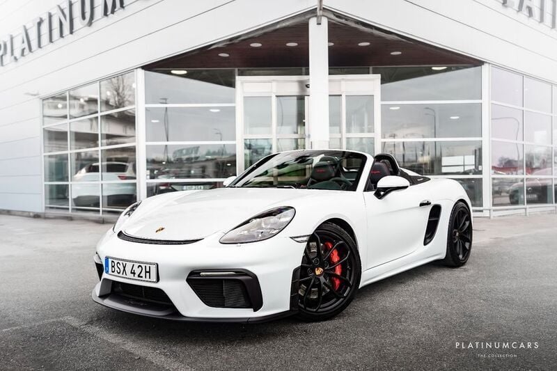 Weiß Gebraucht 2020 Porsche Boxster Spyder Cabrio | 106.484 € (Teuer) - Bild 1/4