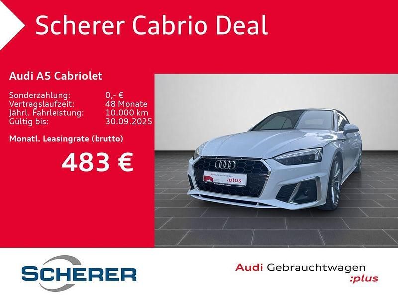 Weiß Gebraucht 2024 Audi A5 Cabriolet S-Line Cabrio | 46.880 € (Fairer Preis) - Bild 1/4