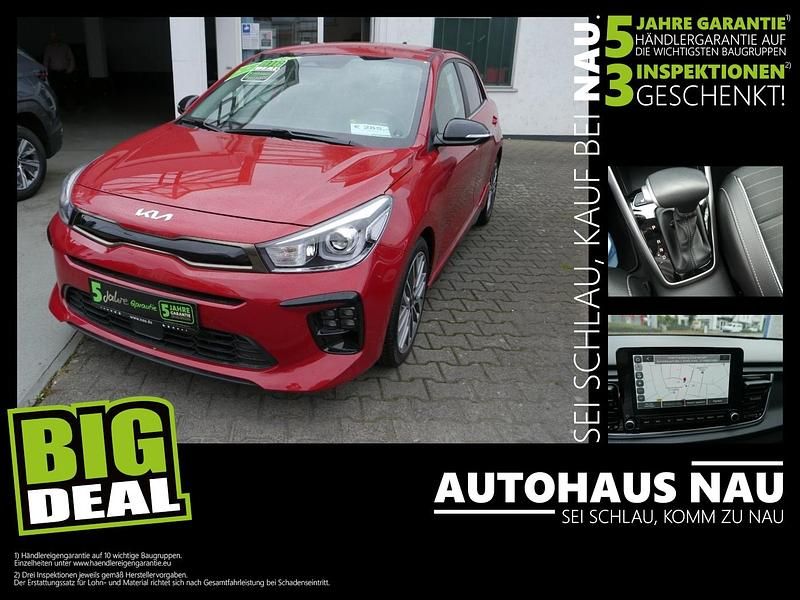 (beg) signalrot met. Gebraucht 2023 Kia Rio GT-Line Limousine | 19.990 € (Fairer Preis) - Bild 1/4