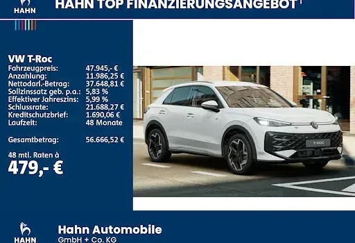 Neu VW T-Roc R-line 150 PS (110 kW) 2026 Weiß SUV