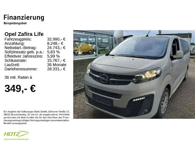Gebraucht Opel Zafira Life Edition 150 PS (110 kW) 2020 Grau Van / Kleinbus