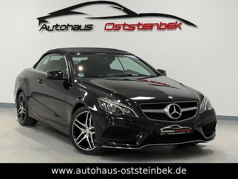 Usado Mercedes E220 AMG line 170 CV (125 kW) 2017 Negro Descapotable