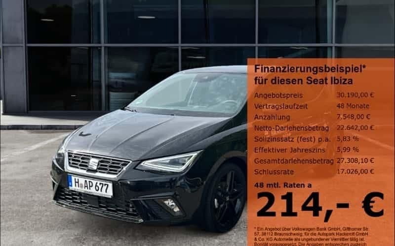 Schwarz Neu 2025 Seat Ibiza Black Edition Limousine | 30.190 € (Teuer) - Bild 1/4