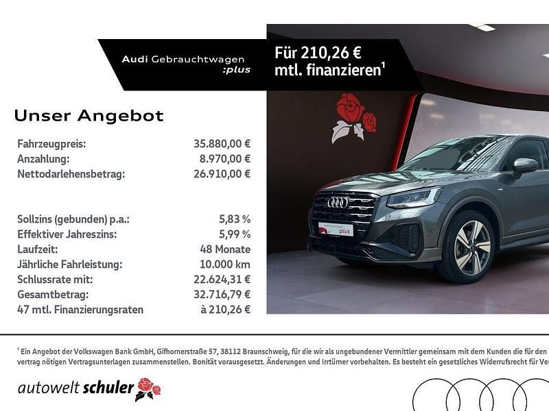 Daytonagrau perleffekt Gebraucht 2024 Audi Q2 S-Line SUV | 35.880 € (Fairer Preis) - Bild 1/4