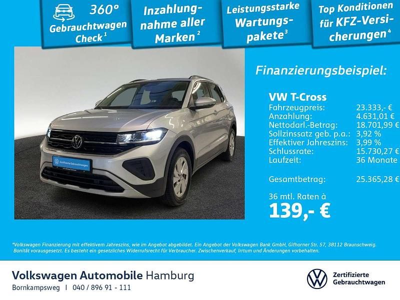 8e reflexsilber metallic Gebraucht 2025 VW T-Cross Life SUV | 23.333 € (Fairer Preis) - Bild 1/3