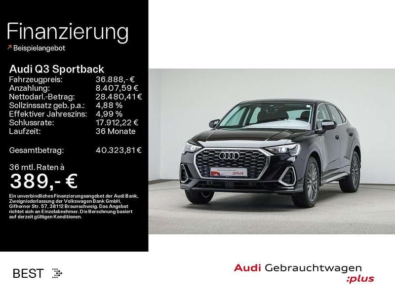 Mythosschwarz metallic (metallic) Gebraucht 2022 Audi Q3 S-Line SUV | 36.888 € (Fairer Preis) - Bild 1/4