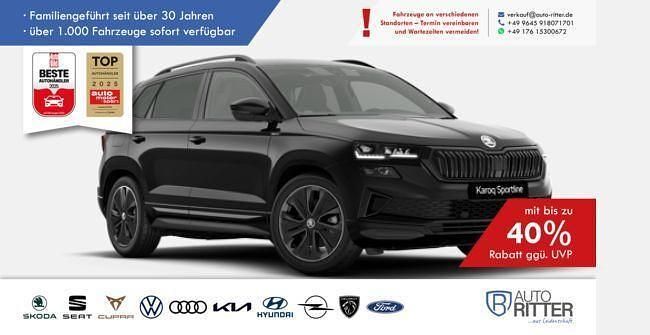 Schwarz Neu 2025 Skoda Karoq SportLine SUV | 41.990 € (Fairer Preis) - Bild 1/3