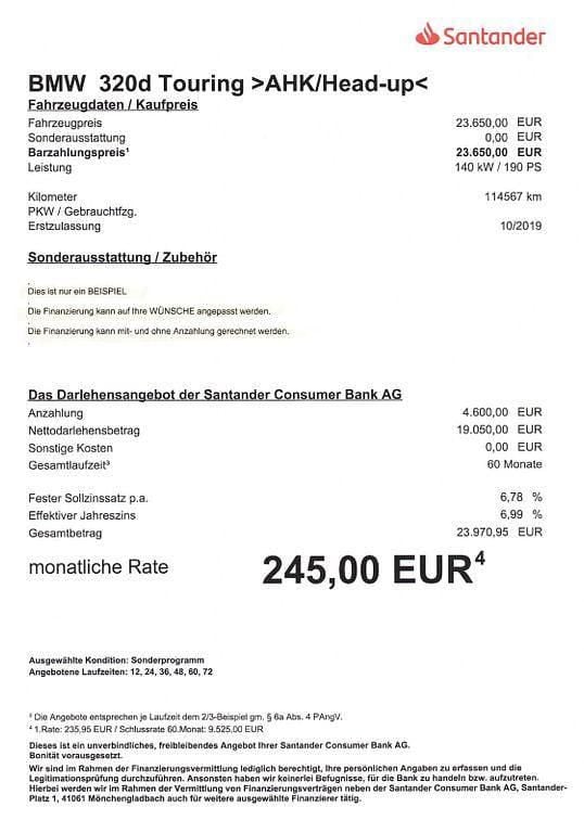 Gebraucht BMW 320 190 PS (139 kW) 2019 Weiß Kombi