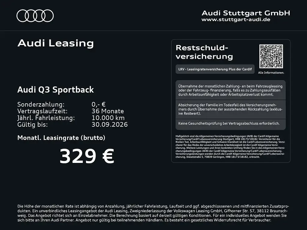 Gebraucht Audi Q3 Sportback S-Line 150 PS (110 kW) 2025 Navarrablau metallic SUV