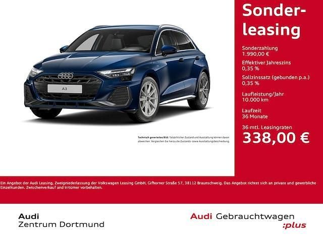 Ascariblau metallic Gebraucht 2025 Audi A3 Sportback e-tron S-Line Kleinwagen | 39.811 € - Bild 1/4