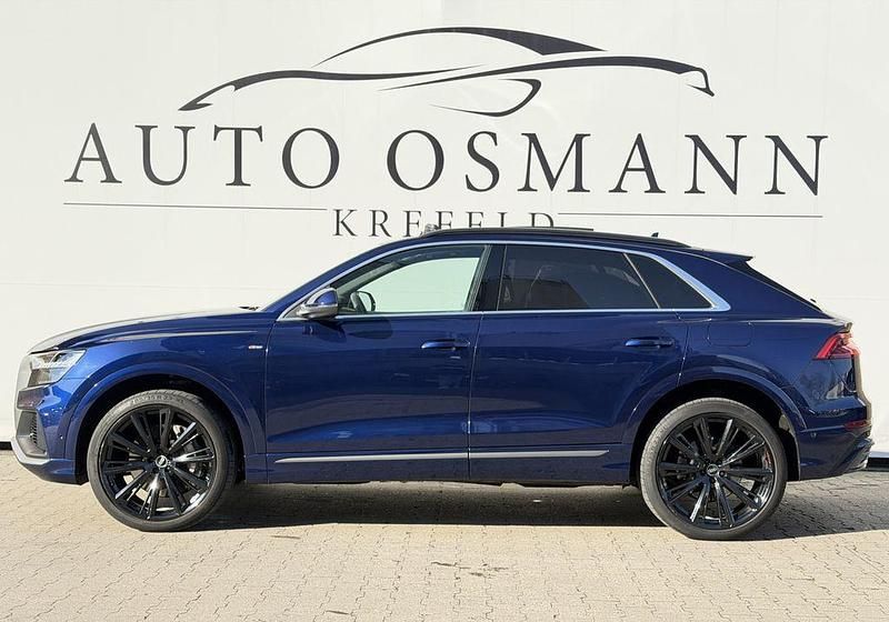 Gebraucht Audi Q8 S-Line 340 PS (250 kW) 2021 Navarrablau metallic SUV