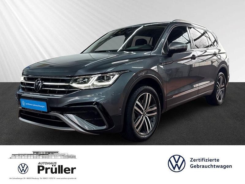 Platinum grey metallic (grau) Gebraucht 2022 VW Tiguan Allspace Elegance SUV | 34.900 € (Fairer Preis) - Bild 1/4