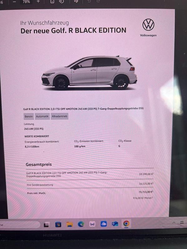Weiß Gebraucht 2025 VW Golf VIII R Limousine | 59.999 € - Bild 1/1