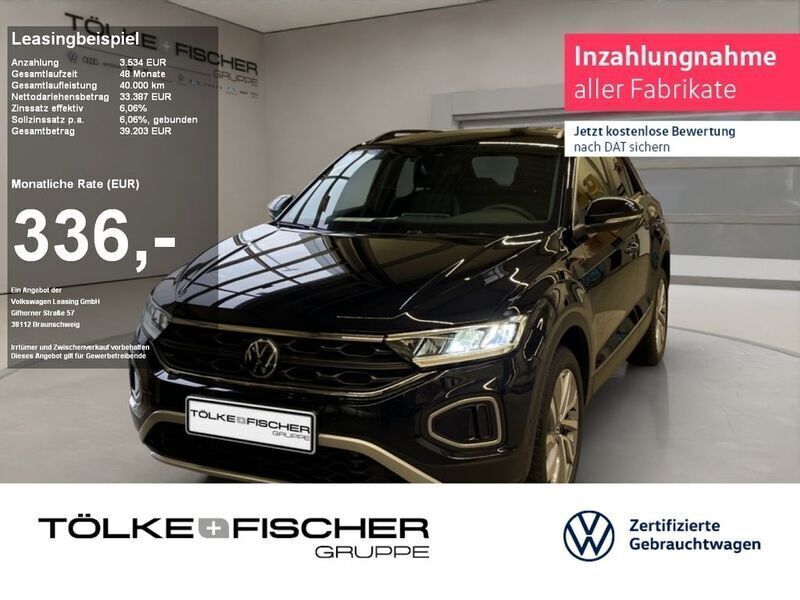 Schwarz Gebraucht 2025 VW T-Roc Goal SUV | 25.985 € (Guter Preis) - Bild 1/4