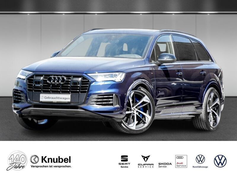 Navarrablau metallic Gebraucht 2021 Audi Q7 S-Line SUV | 59.880 € (Teuer) - Bild 1/4