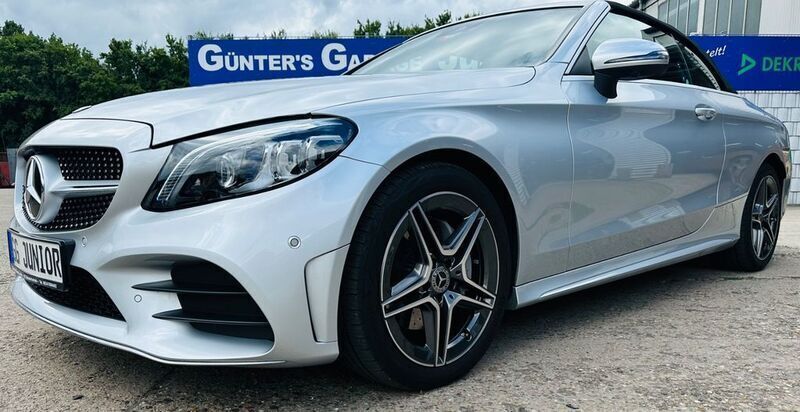 Silber Gebraucht 2021 Mercedes C200 AMG line Cabrio | 37.700 € (Fairer Preis) - Bild 1/4