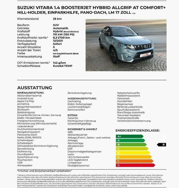 Blau Gebraucht 2021 Suzuki Vitara Comfort+ SUV | 25.000 € (Teuer) - Bild 1/4