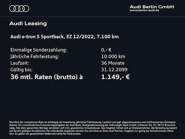 Gebraucht Audi e-tron Ambiente 369 kW (503 PS) 2023 Mythosschwarz metallic SUV