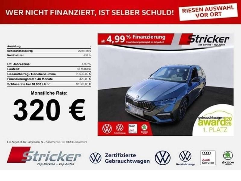 Quarzgrau metallic Gebraucht 2021 Skoda Octavia RS Kombi | 26.949 € (Guter Preis) - Bild 1/3
