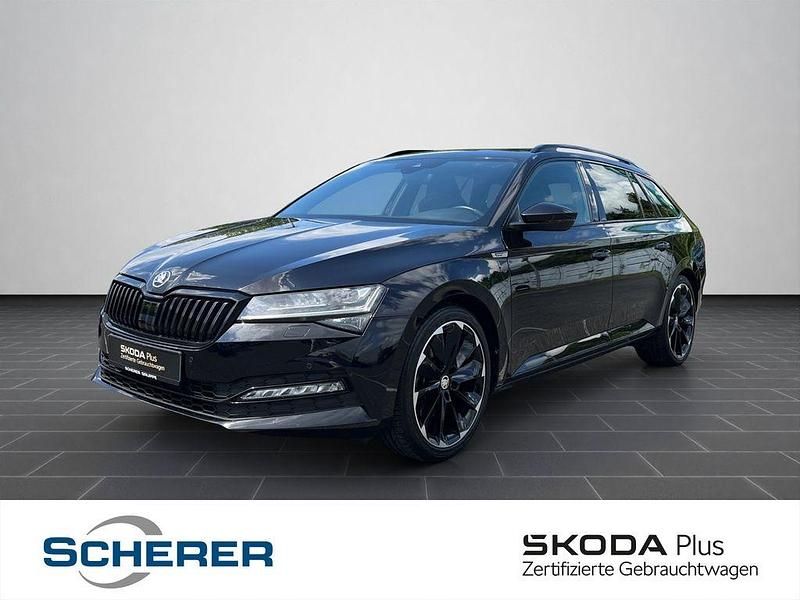 Schwarz (metallic) Gebraucht 2022 Skoda Superb SportLine Limousine | 27.890 € (Guter Preis) - Bild 1/4