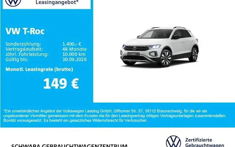 Gebraucht VW T-Roc Goal 116 PS (85 kW) 2025 Weiß SUV