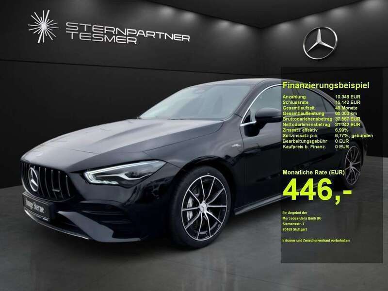 Schwarz Gebraucht 2024 Mercedes CLA35 AMG AMG Limousine | 40.450 € (Superpreis) - Bild 1/3