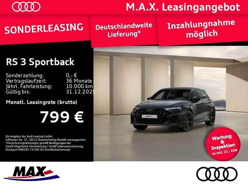 Designo olive metallic individ Neu 2025 Audi RS3 Sportback Exclusive Kleinwagen | 74.480 € (Superpreis) - Bild 1/3