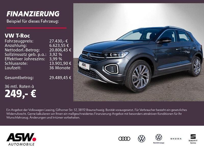 Indiumgrau metallic Gebraucht 2022 VW T-Roc Style SUV | 27.430 € (Fairer Preis) - Bild 1/4