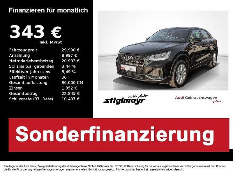 Mythosschwarz metallic Gebraucht 2024 Audi Q2 Advanced Plus SUV | 29.990 € (Superpreis) - Bild 1/4
