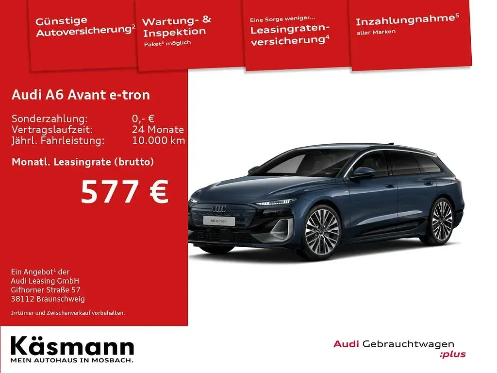 Gebraucht Audi A6 e-tron Performance 269 kW (367 PS) 2025 Plasmablau metallic Kombi