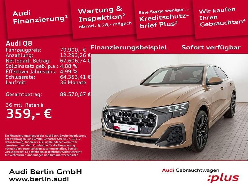 Sakhirgold metallic Gebraucht 2024 Audi Q8 Ambiente SUV | 79.900 € - Bild 1/3