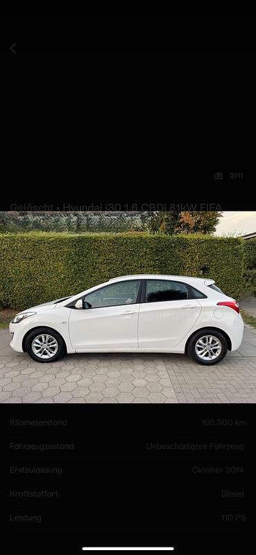 Gebraucht Hyundai i30 Edition 110 PS (80 kW) 2014 Weiß Coupé