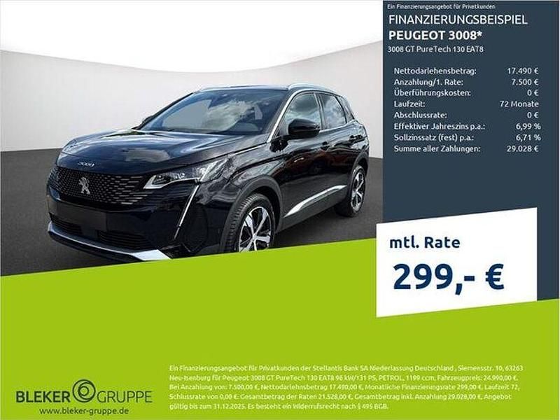 Schwarz perla nera (metallic) Gebraucht 2023 Peugeot 3008 GT SUV | 23.980 € (Fairer Preis) - Bild 1/3
