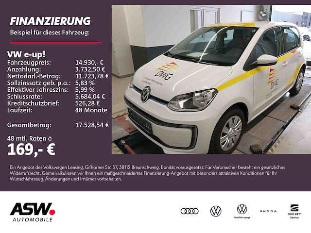 Pure white Gebraucht 2021 VW e-up! move up! Kleinwagen | 14.930 € (Fairer Preis) - Bild 1/4