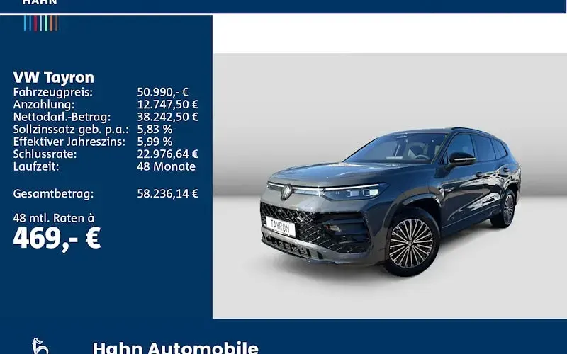 Gebraucht VW Tayron R-line 272 PS (200 kW) 2025 Grau SUV